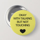 Sozialer distanzierter Farbcode gelb Button (Vorne & Hinten)