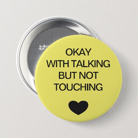 Sozialer distanzierter Farbcode gelb Button (Vorne & Hinten)