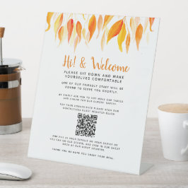 Sozialer distanzierter Gast kontaktloser QR-Code f Sockelschild