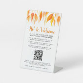 Sozialer distanzierter Gast kontaktloser QR-Code f Sockelschild (Vorderseite)