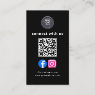 Sozialer Medien-QR-Code Modern Pro Minimalistisch Visitenkarte