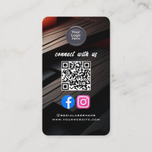 Sozialer Medien-QR-Code Modern Pro Minimalistisch Visitenkarte