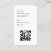 Sozialer QR-Code für weißes Foto Visitenkarte (Rückseite)