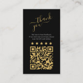 Sozialer QR-Code Gold-Scan zum Bewerten Begleitkarte (Vorderseite)