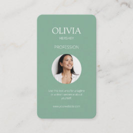 Sozialer QR-Kodex für grünes Foto Visitenkarte