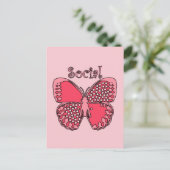 Sozialer Schmetterling Postkarte (Stehend Vorderseite)
