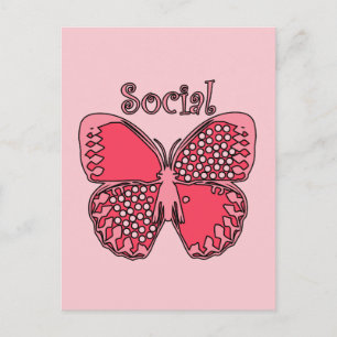Sozialer Schmetterling Postkarte
