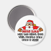 Sozialer Weihnachtsmann Spaß Magnet (Vorderseite/Rückseite)