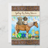 Soziales Fernfahrwerk mit oder per Post in Babydus Einladung (Vorderseite)