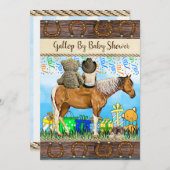 Soziales Fernfahrwerk mit oder per Post in Babydus Einladung (Vorne/Hinten)