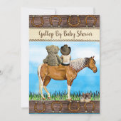 Soziales Fernfahrwerk mit oder per Post in Babydus Einladung (Vorderseite)