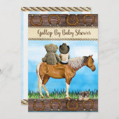 Soziales Fernfahrwerk mit oder per Post in Babydus Einladung (Vorne/Hinten)