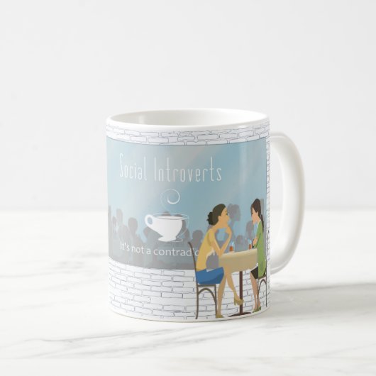 Soziales Introverts Kaffeetasse (VorderseiteRechts)