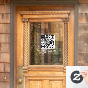 Soziales-Medien-QR-Code-Biz-Schild Türschild Fensteraufkleber