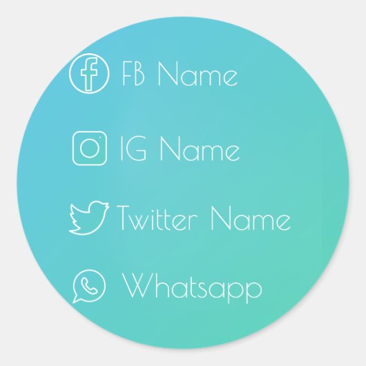 Soziales Netzwerk Cool! Runder Aufkleber (Vorderseite)