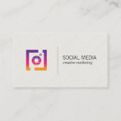 Soziales Symbol | Business Card für Social Media M Visitenkarte (Vorderseite)