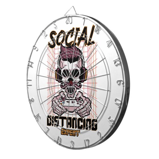 Soziales und professionelles Spieldesign Dartscheibe (Vorderseite rechts)