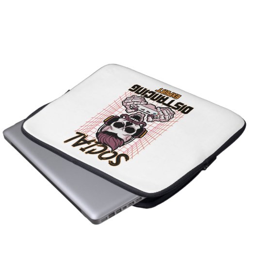 Soziales und professionelles Spieldesign Laptopschutzhülle (Vorne Knopf)