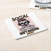 Soziales und professionelles Spieldesign Rechteckiger Pappuntersetzer (angewinkelt)