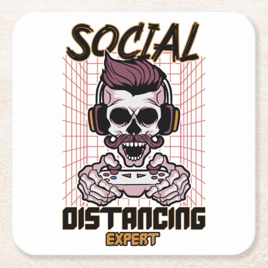 Soziales und professionelles Spieldesign Rechteckiger Pappuntersetzer (Vorderseite)