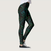 Soziales Wildes tropisches Leaf-Muster Leggings (Rechts)