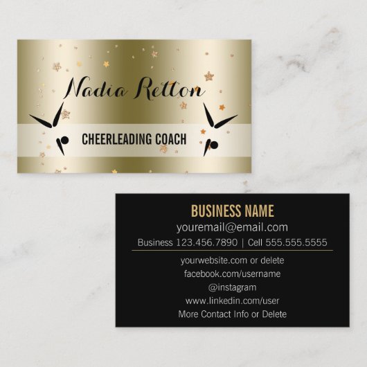 Sozialgoldsterne der medium-|, die Trainer Visitenkarte (Vorne/Hinten)