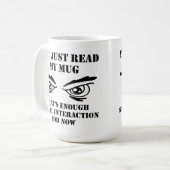 Sozialinteraktions-lustige Reise-Tasse Kaffeetasse (Vorderseite Links)