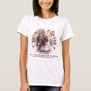 Sozialisieren Sie Zug erziehen Pitbull T-Shirt