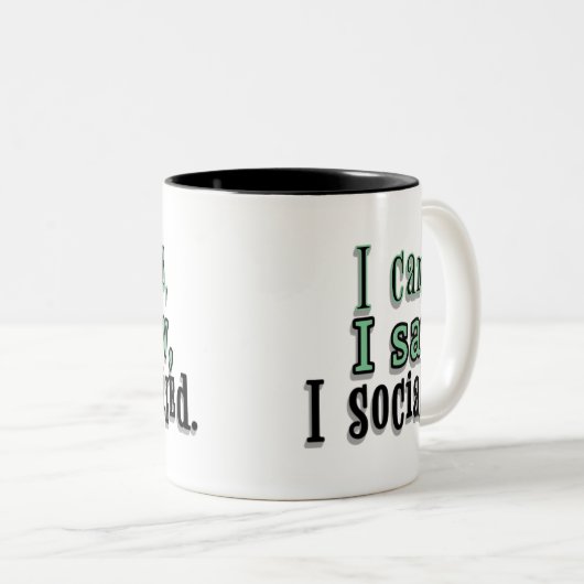 sozialisieren zweifarbige tasse (VorderseiteRechts)