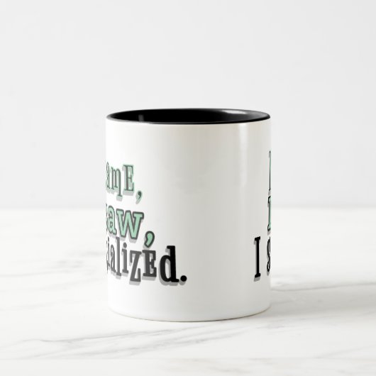 sozialisieren zweifarbige tasse (Mittel)