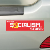 Sozialismus dumm - Rot Autoaufkleber (Auf Auto)