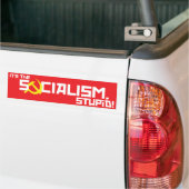 Sozialismus dumm - Rot Autoaufkleber (Auf Lkw)