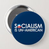 Sozialismus ist UnAmerican Button (Vorne & Hinten)