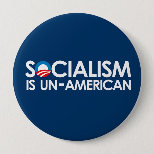 Sozialismus ist UnAmerican Button (Vorderseite)