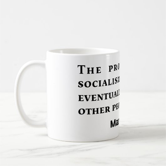 Sozialismus-Margaret Thatcher-Zitat Kaffeetasse (Links)