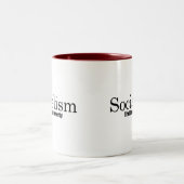 Sozialismus - Rieseln herauf Armut Zweifarbige Tasse (Mittel)