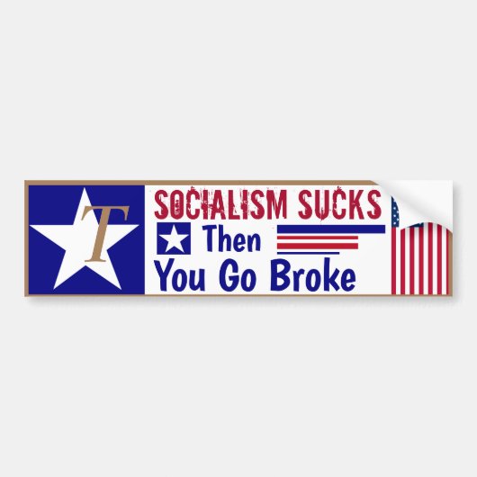 Sozialismus sind zum Kotzen, dann geht es kaputt Autoaufkleber (Vorne)