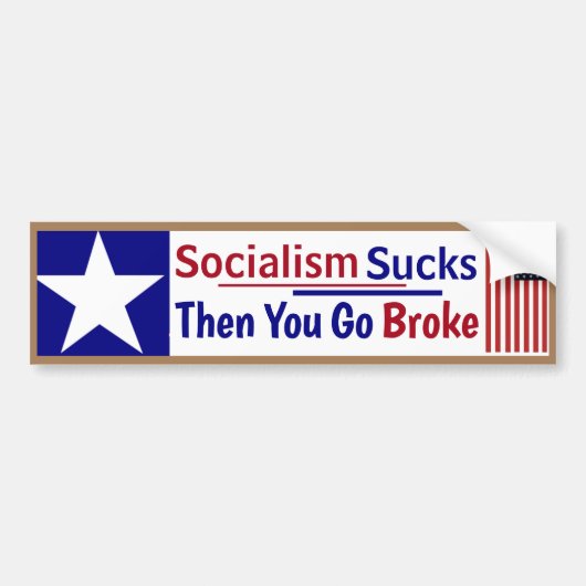 Sozialismus Sind zum Kotzen, dann wird man durchbr Autoaufkleber (Vorne)