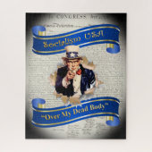 Sozialismus USA ~ "Over My Dead Body" ~ Onkel Sam Puzzle (Vertikal)