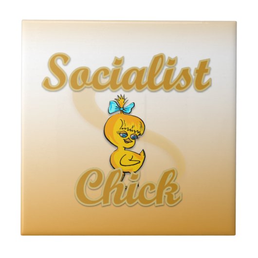 Sozialist Chick Fliese (Vorderseite)