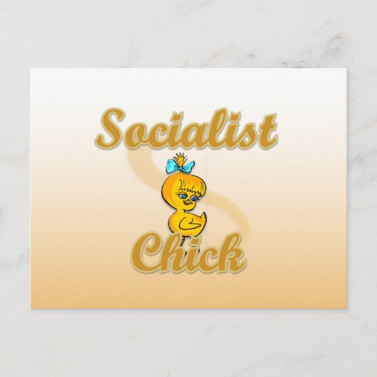 Sozialist Chick Postkarte (Vorderseite)