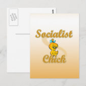 Sozialist Chick Postkarte (Vorne/Hinten)