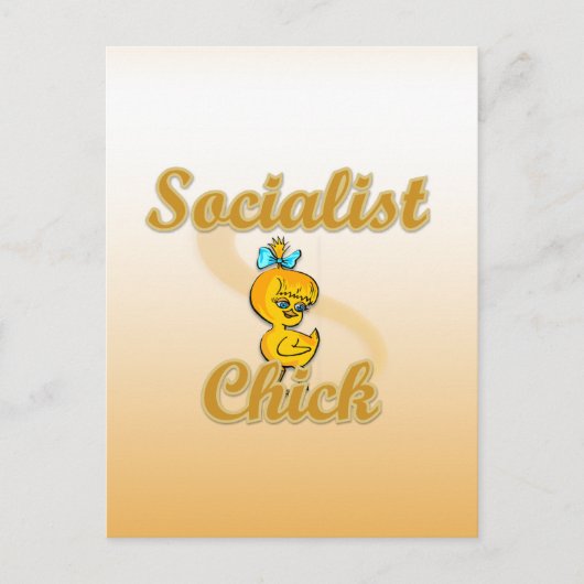 Sozialist Chick Postkarte (Vorderseite)