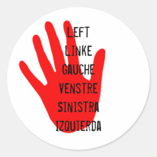 Sozialist links runder aufkleber