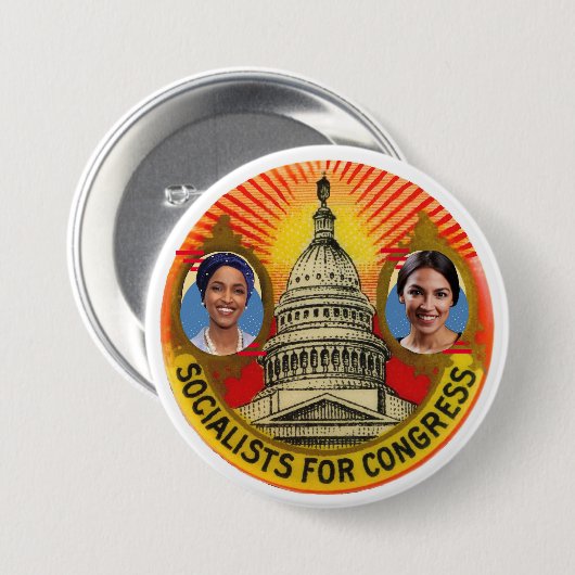 Sozialisten im Kongress Button (Vorne & Hinten)