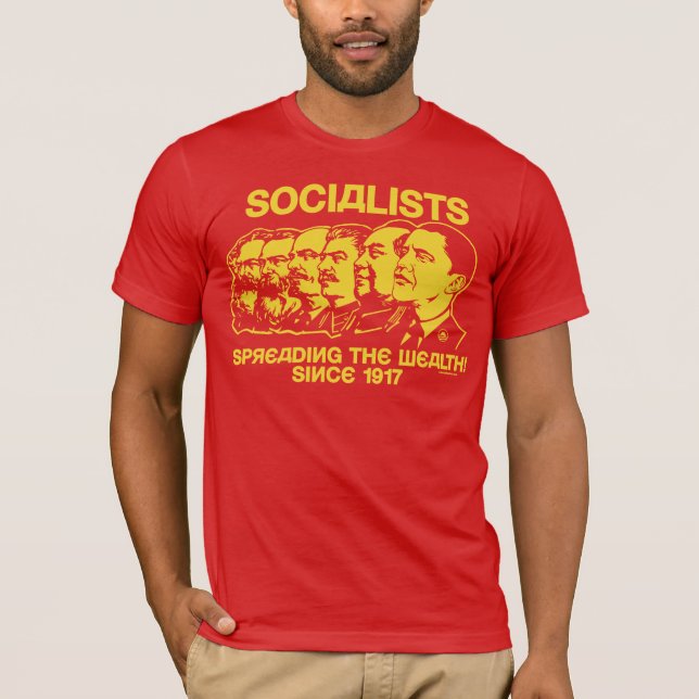 Sozialisten: Verbreiten des Reichtums T-Shirt (Vorderseite)