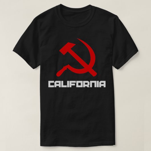 Sozialistisch-kommunistisches Kalifornien-Hammer-S T-Shirt (Design vorne)