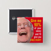 Sozialistische Bernie-Sandpapierschleifmaschinen - Button (Vorne & Hinten)