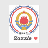 Sozialistische Bundesstaatliche Republik Jugoslawi Aufkleber (Blatt)