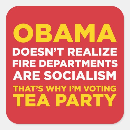 Sozialistische Feuerwehr Quadratischer Aufkleber (Vorderseite)